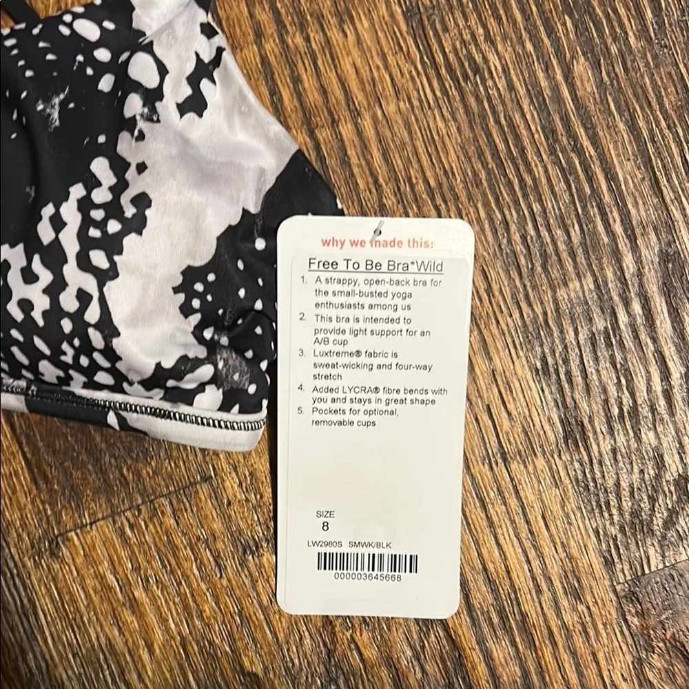 lululemon athletica Black and White Sports Bra - Picture 2 of 2